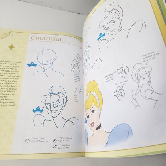 Disney Magic Artist How to Draw Princesses Book Snow White Cinderella" - Picture 3 of 4